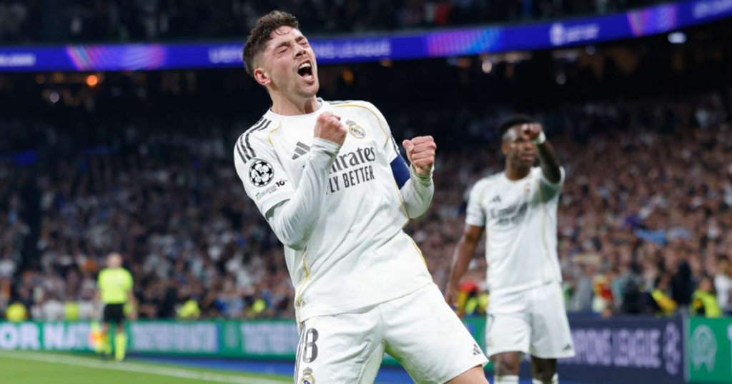 Valverde Scores Hat Trick as Real Madrid Beats Manchester City
